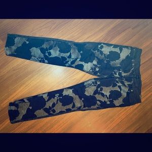 7 for all mankind black and silver jeans